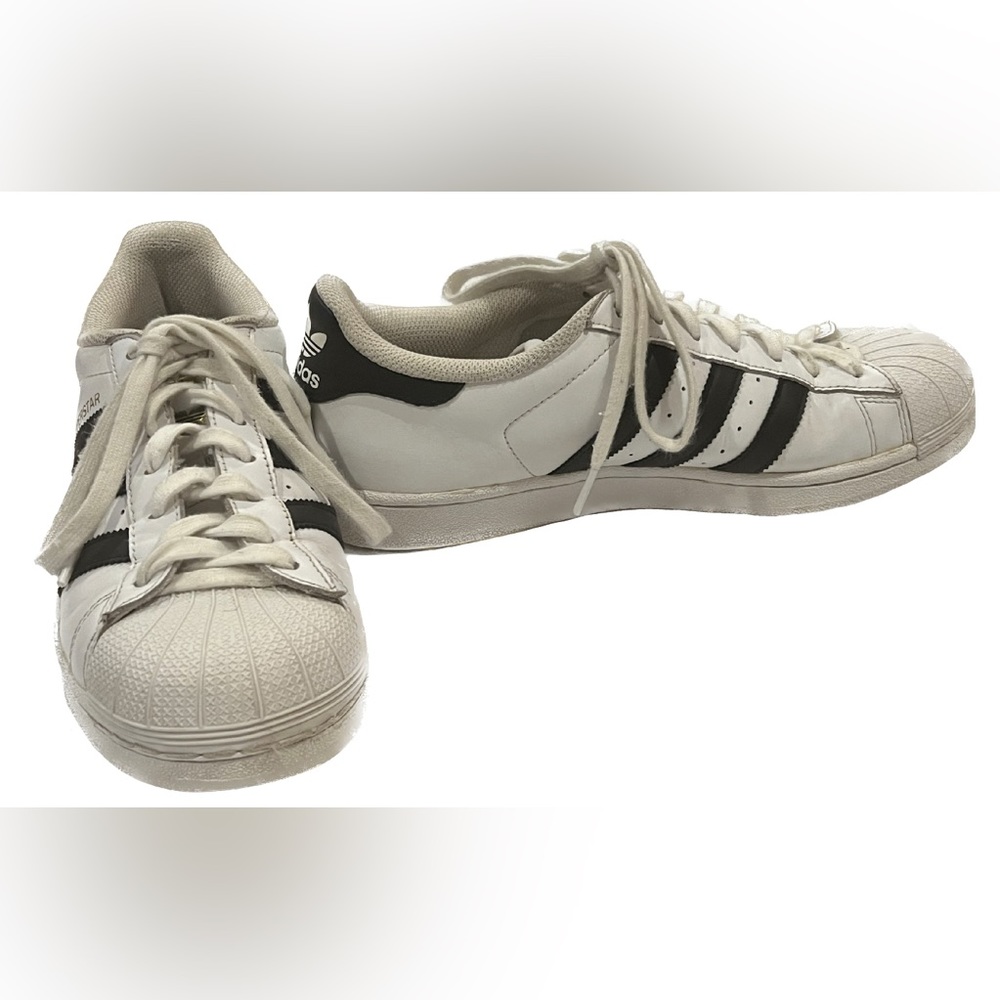 Adidas Women’s Superstar White and Black Tennis Shoes
